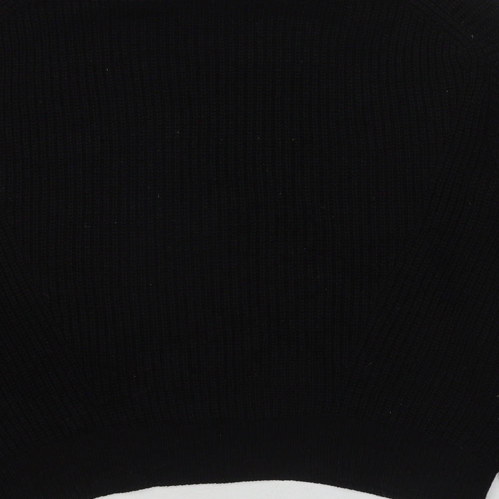 New Look Womens Black Round Neck Acrylic Pullover Jumper Size S