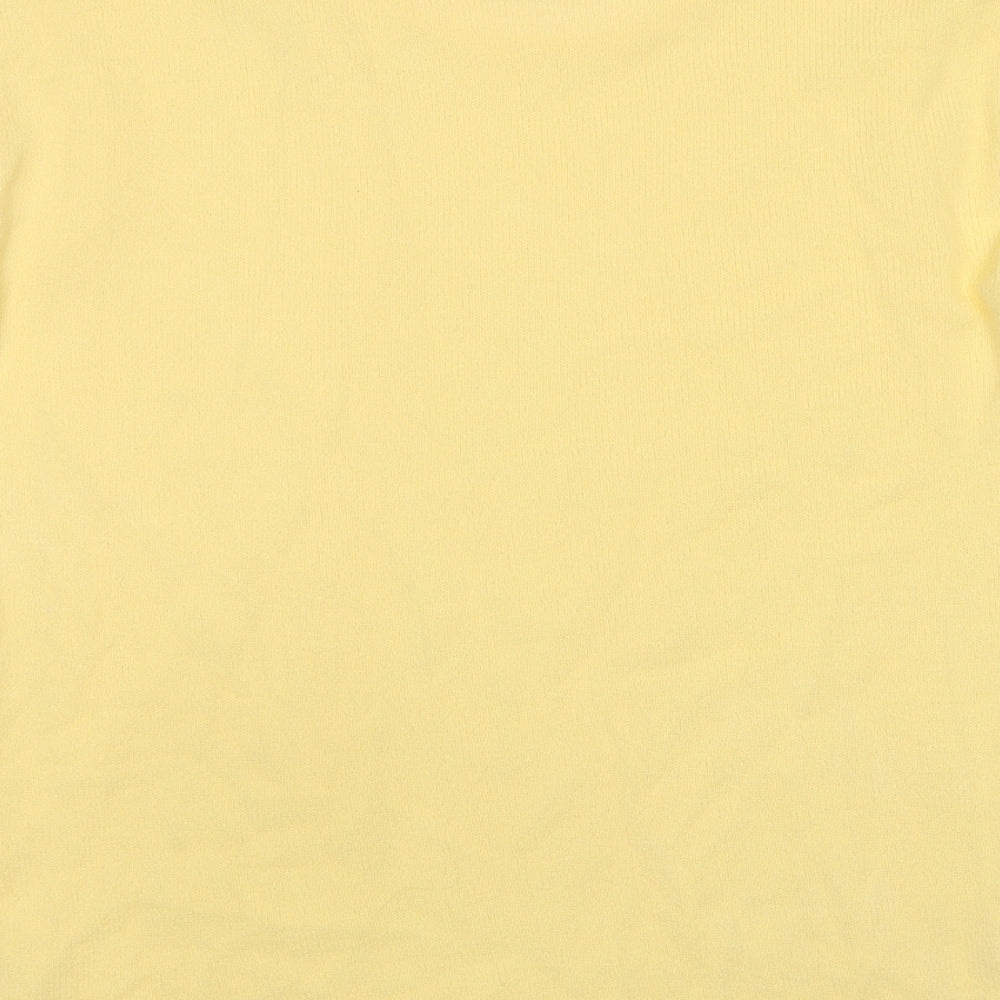 Pure & Natural Womens Yellow Round Neck Acrylic Pullover Jumper Size M - Size M-L