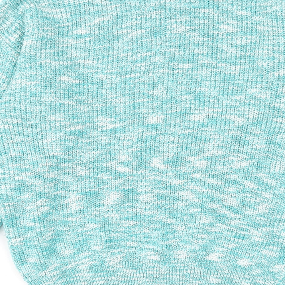 Matrix Womens Blue Round Neck Acrylic Pullover Jumper Size M
