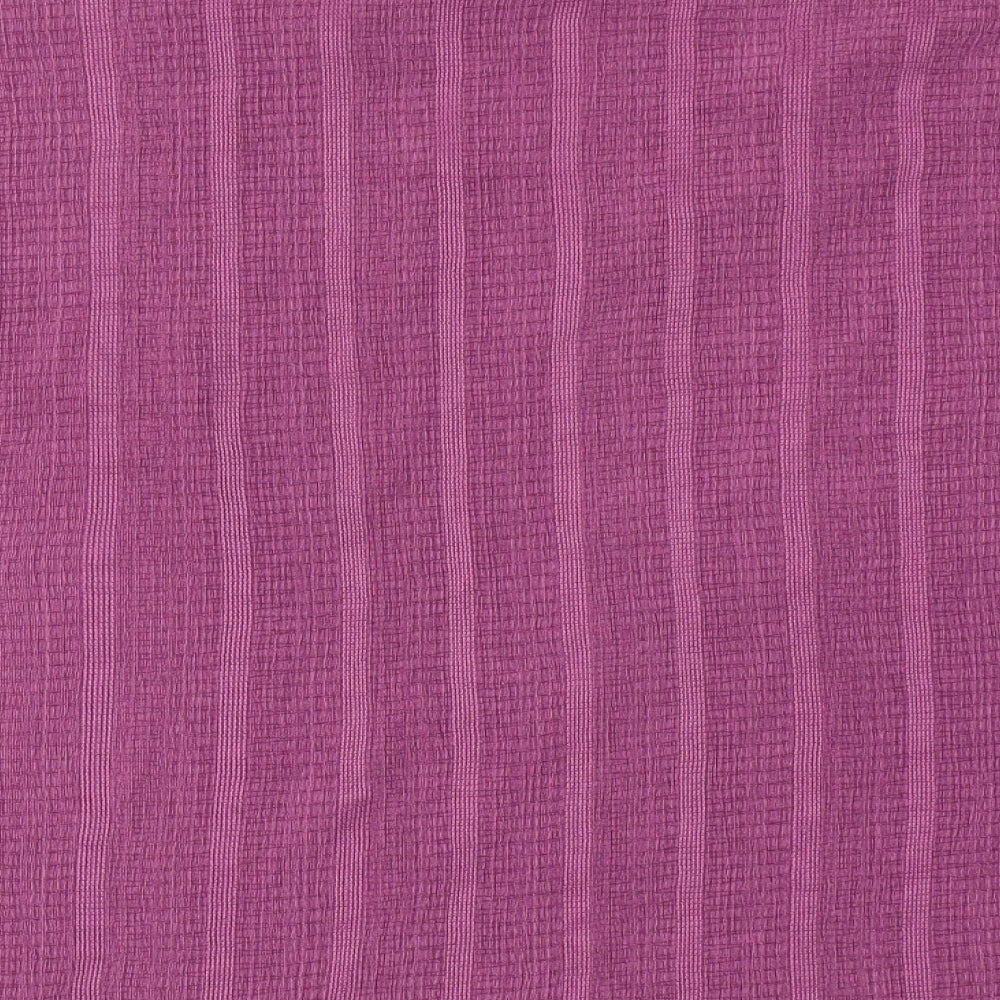 Marks & Spencer Womens Purple Polyester Basic Blouse Size 12 V-Neck