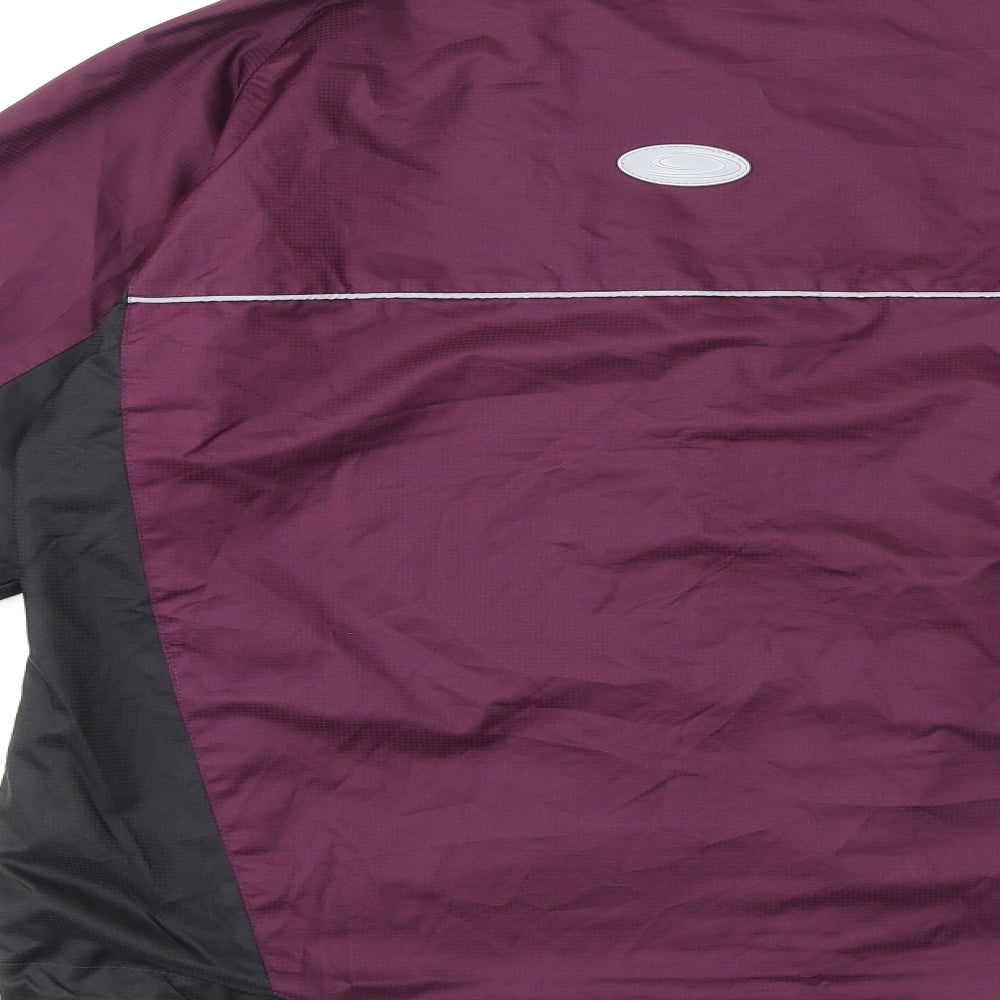 Crane Sports Womens Purple Windbreaker Jacket Size 12 Zip