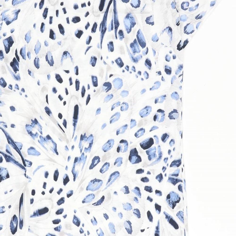 Marks & Spencer Womens Blue Geometric Cotton Top Dress Size XS