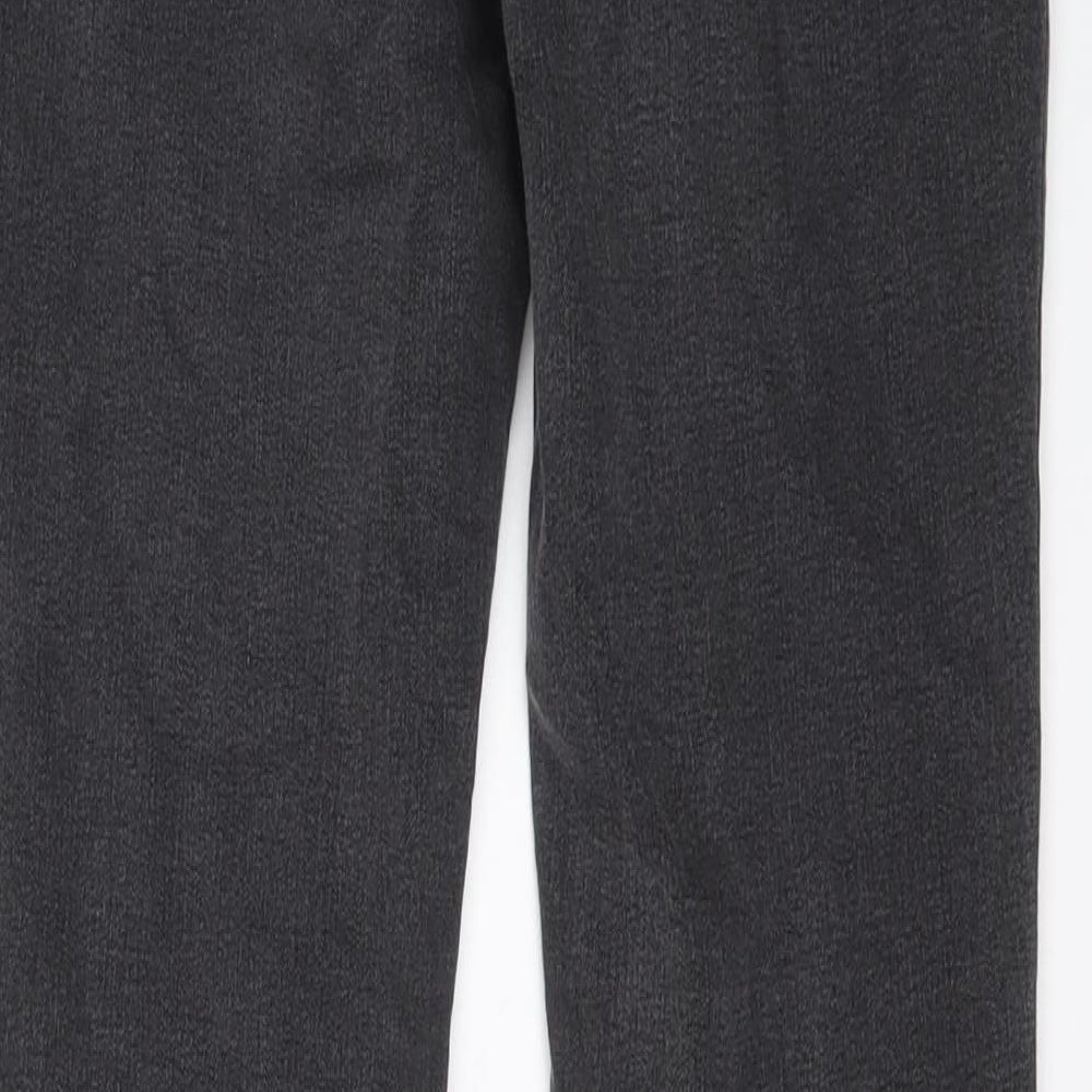 Oui Womens Grey Cotton Skinny Jeans Size 10 L31 in Regular Button