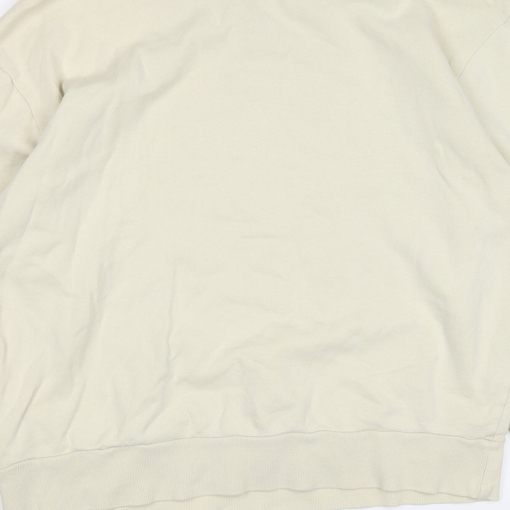 COLLUSION Womens Yellow Cotton Pullover Sweatshirt Size M Pullover