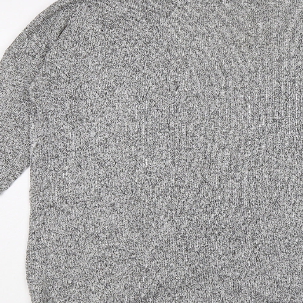 River Island Womens Grey V-Neck Viscose Pullover Jumper Size 10