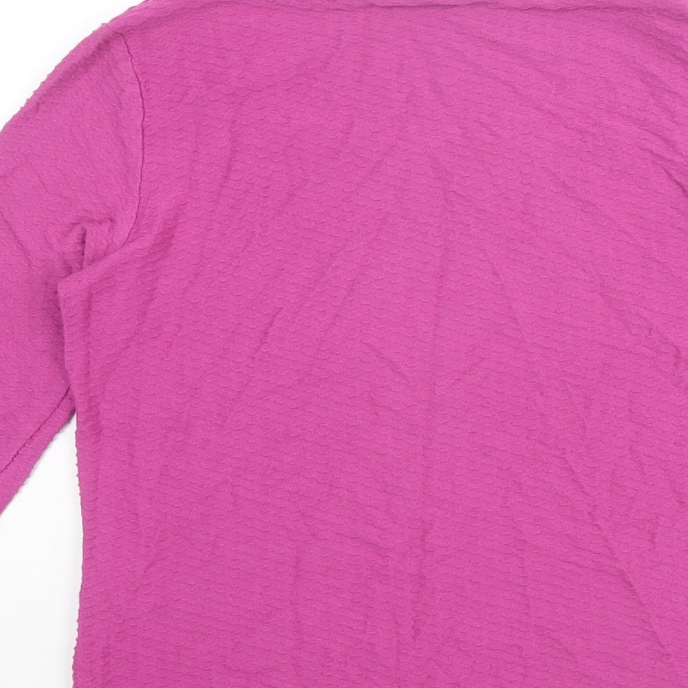 Minuet Womens Pink Viscose Basic Blouse Size 12 Square Neck