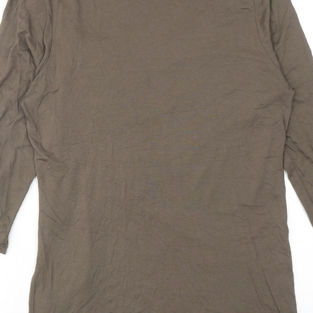 Limited Collection Womens Green Viscose Basic Blouse Size 14 V-Neck - Asymmetric Neckline