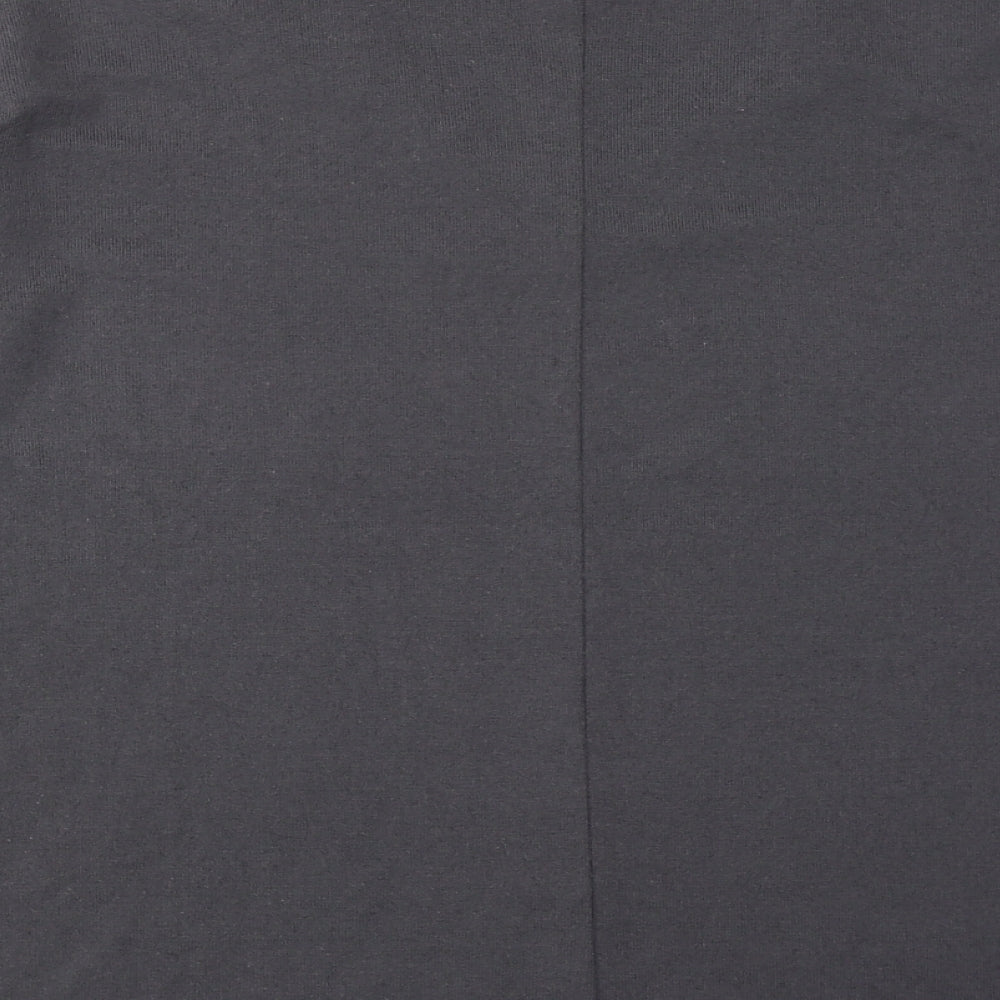 New Look Womens Grey Polyester Basic Blouse Size S V-Neck