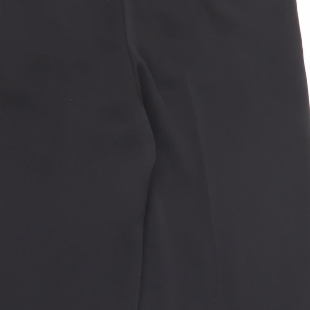 H&M Womens Black Polyester Trousers Size 8 Regular Zip