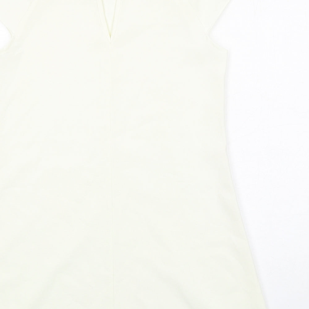 River Island Womens Ivory Polyester A-Line Size 10 Round Neck Pullover