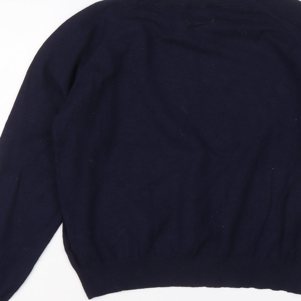 NEXT Womens Blue Round Neck Viscose Pullover Jumper Size 8