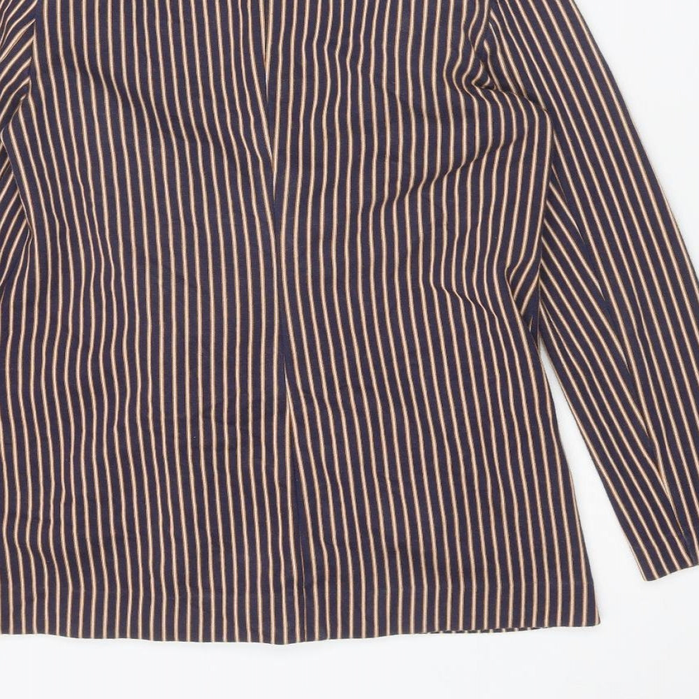 River Island Womens Multicoloured Striped Jacket Blazer Size 8 Button