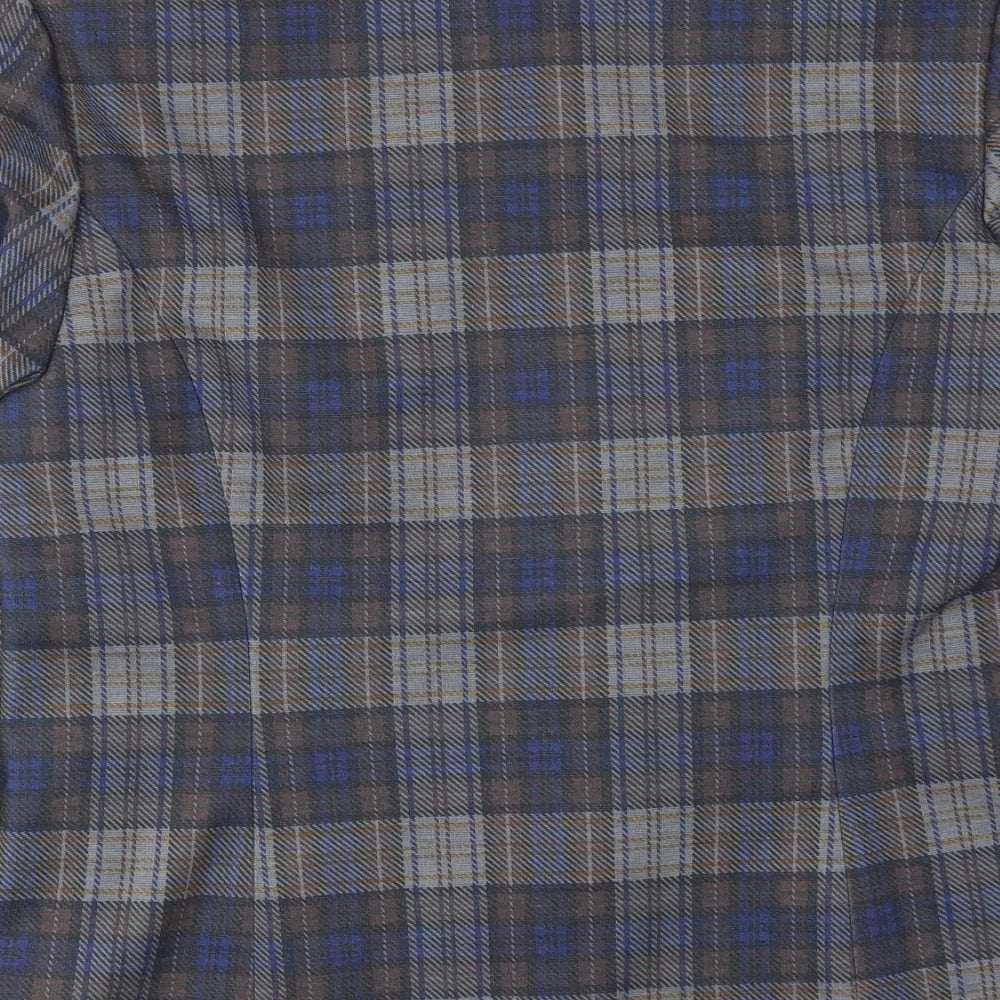 Karelia Womens Multicoloured Plaid Jacket Size 12 Button