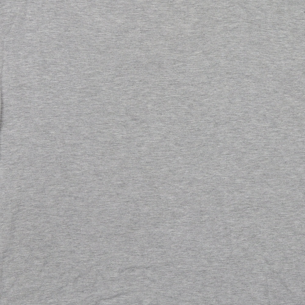 Betty&Co Womens Grey Polyester Basic T-Shirt Size M Scoop Neck