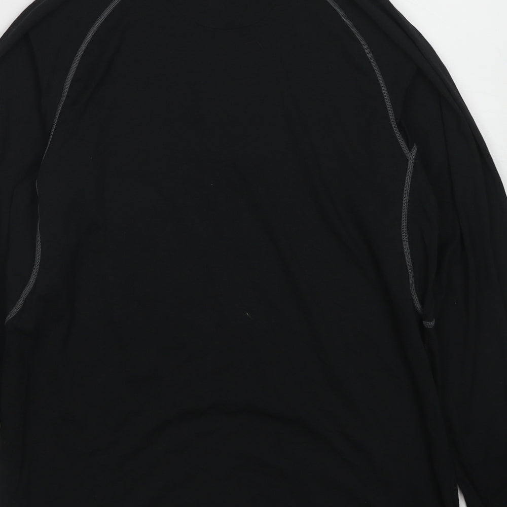 Thermo Layer Mens Black Cotton Pullover Sweatshirt Size M