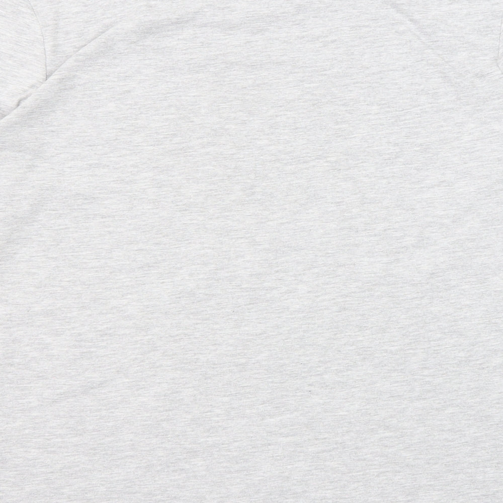Marks & Spencer Boys Grey Cotton Pullover T-Shirt Size 12-13 Years Crew Neck Pullover - Football