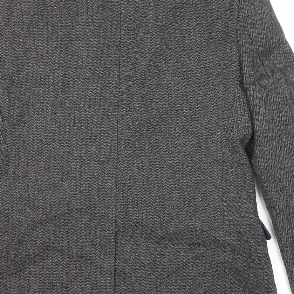 NEXT Mens Grey Wool Jacket Suit Jacket Size 40 Regular