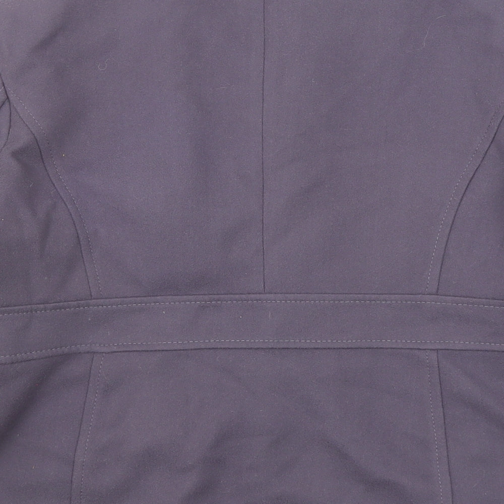 Marks & Spencer Womens Purple Pea Coat Coat Size 14 Button