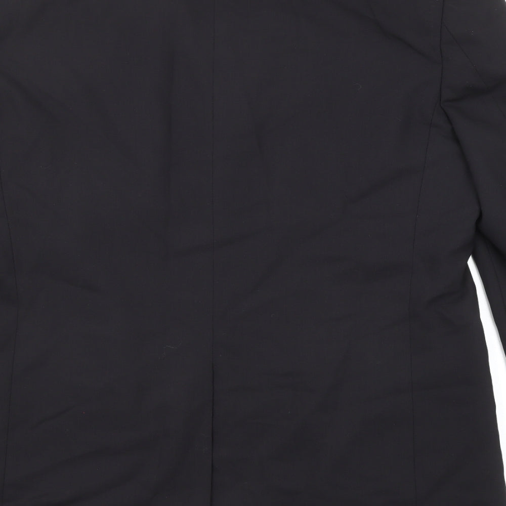 Marks & Spencer Mens Black Wool Jacket Suit Jacket Size 42 Regular
