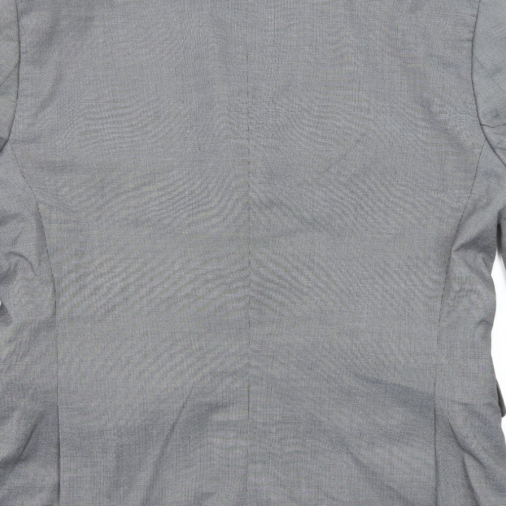 Mango Mens Grey Polyester Jacket Suit Jacket Size 40 Regular