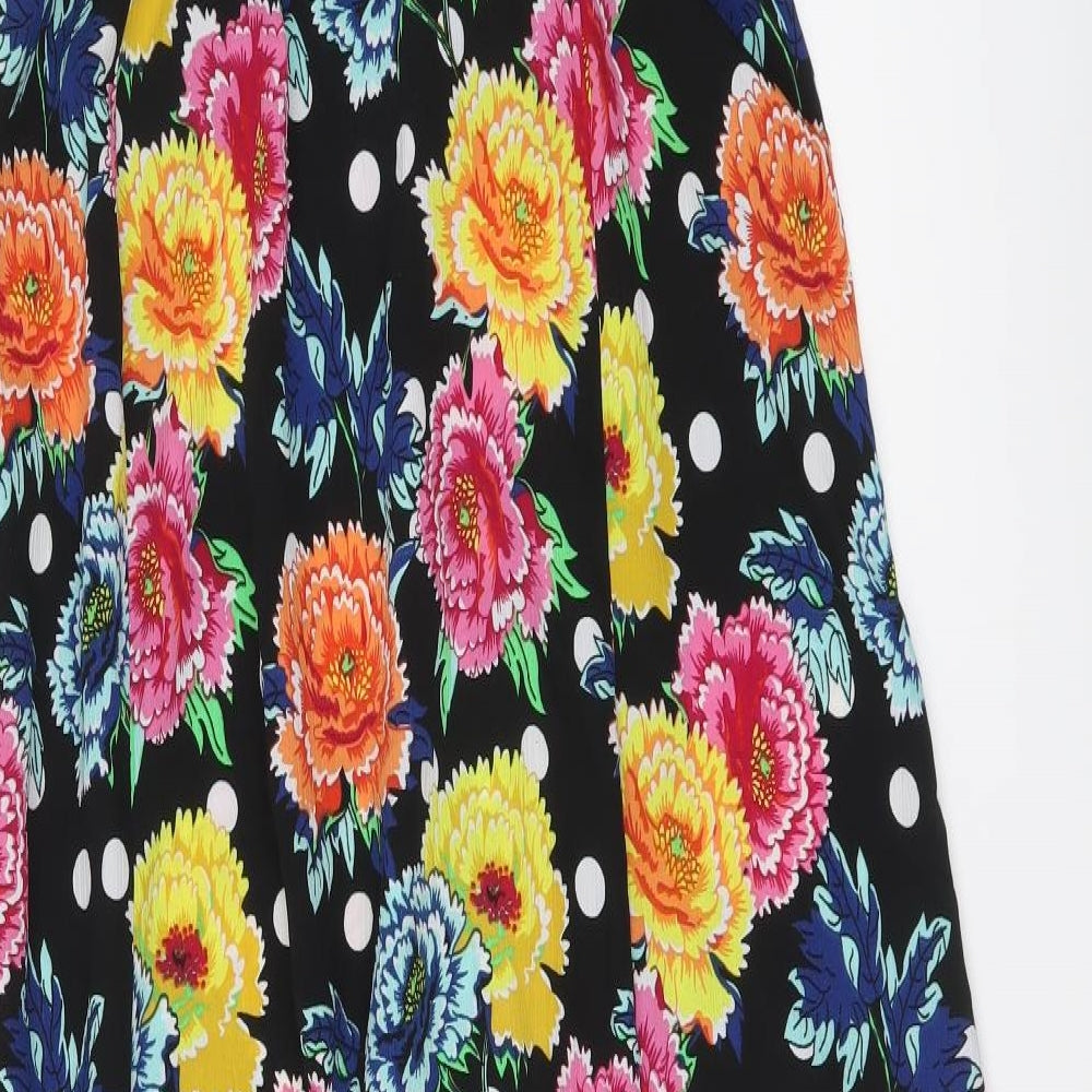 ASOS Womens Multicoloured Floral Polyester Maxi Size 12 Round Neck Pullover