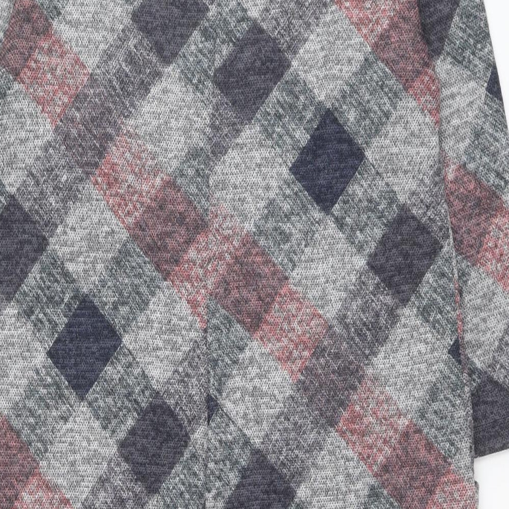 Roman Womens Multicoloured Geometric Polyester Shift Size 14 Round Neck Pullover