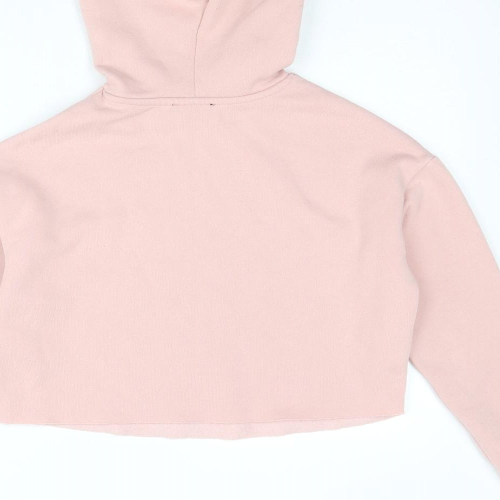 New Look Girls Pink Polyester Pullover Hoodie Size 10-11 Years Pullover