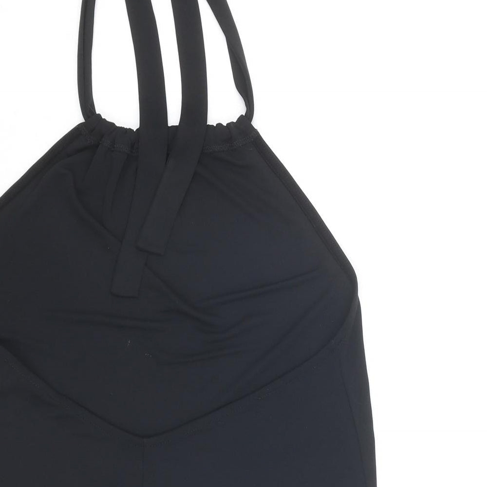 ASOS Womens Black Polyester Basic Tank Size 8 Halter