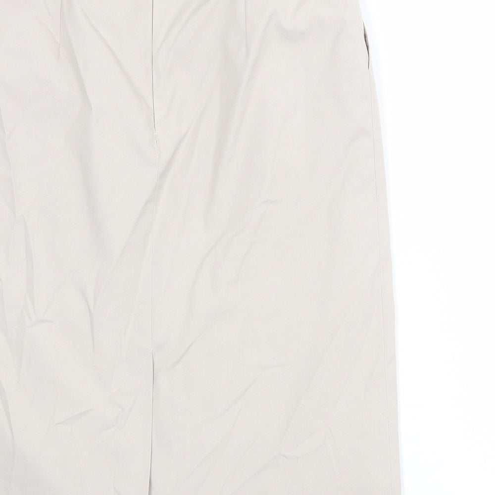Dannimac Womens Beige Polyester A-Line Skirt Size 12 Zip
