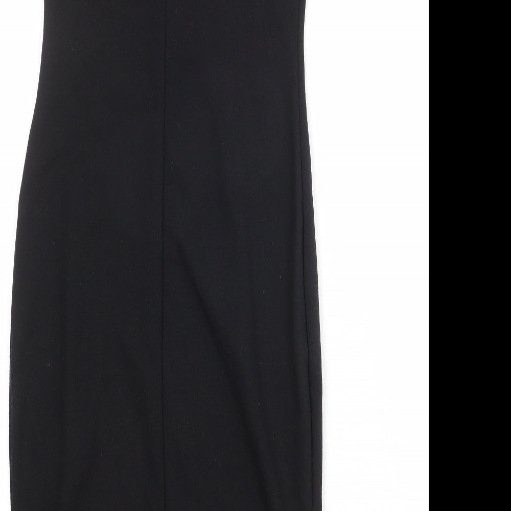 Zara Womens Black Polyester Sheath Size M Off the Shoulder Pullover