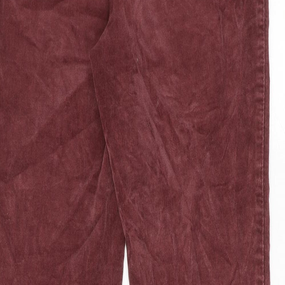 Classic Womens Brown Cotton Trousers Size 10 Regular
