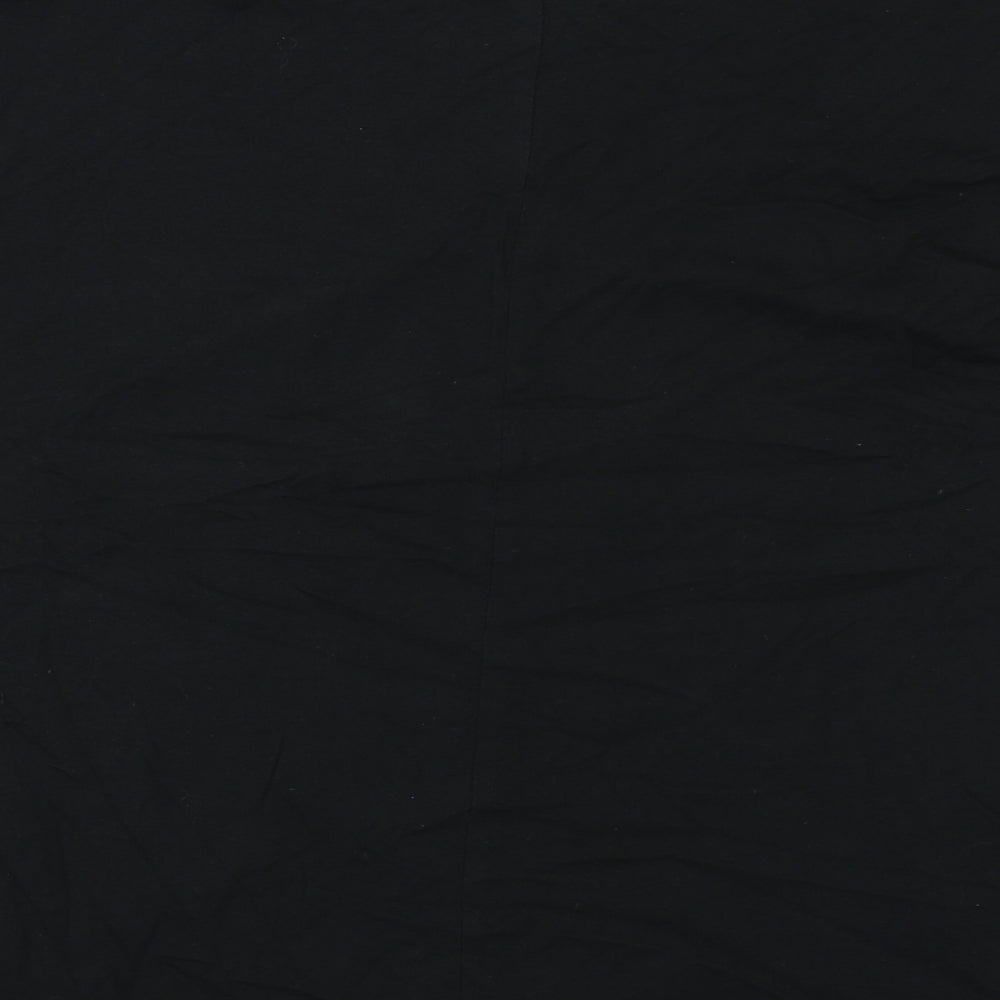 Diverse Womens Black Viscose Basic Blouse Size L Round Neck