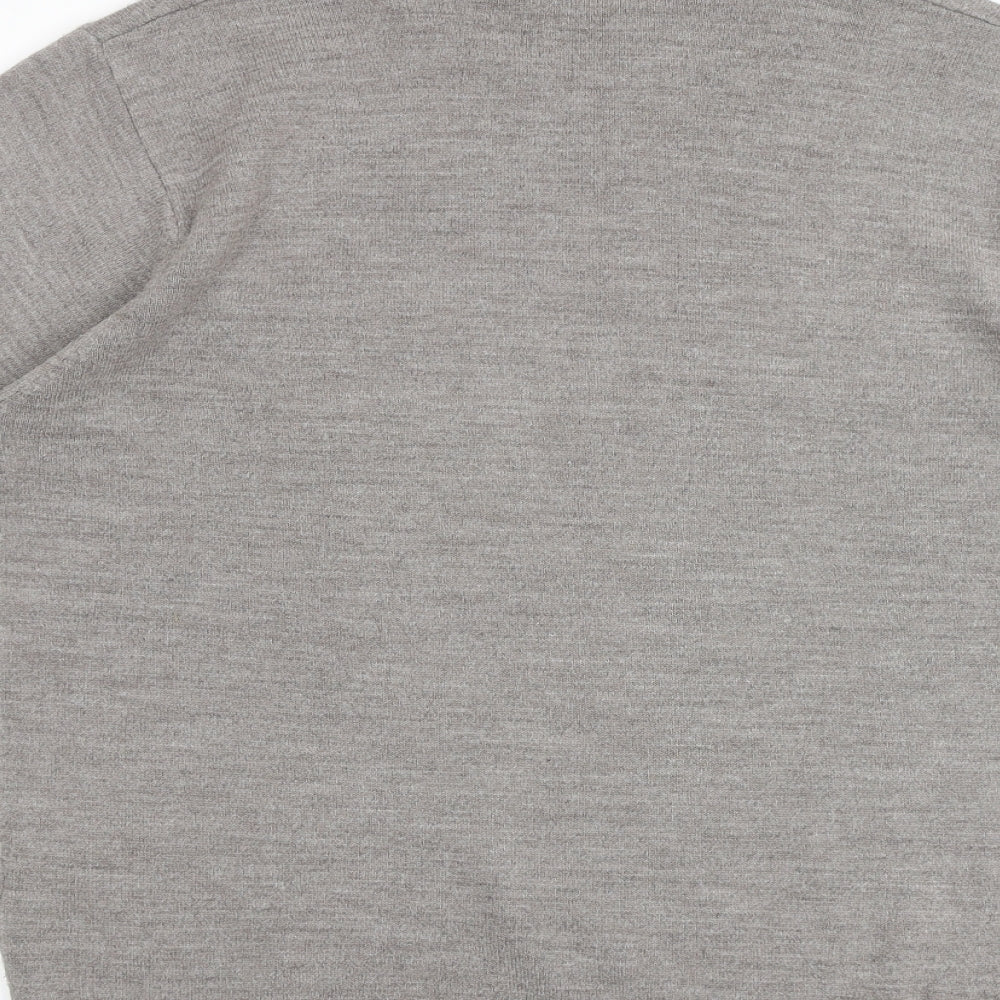 Berkertex Womens Grey Mock Neck Acrylic Pullover Jumper Size 14 - Size 14-16