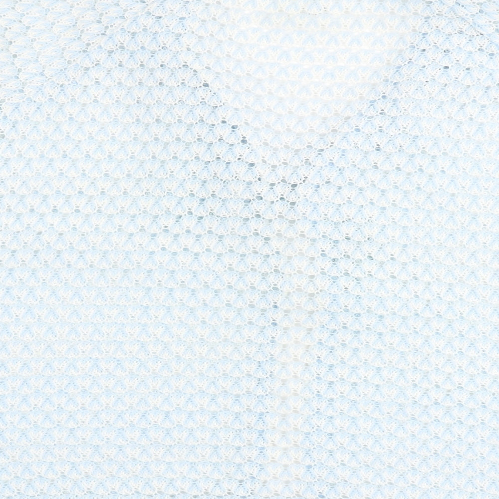 Debenhams Womens Blue V-Neck Acrylic Cardigan Jumper Size 16 - Tie Front