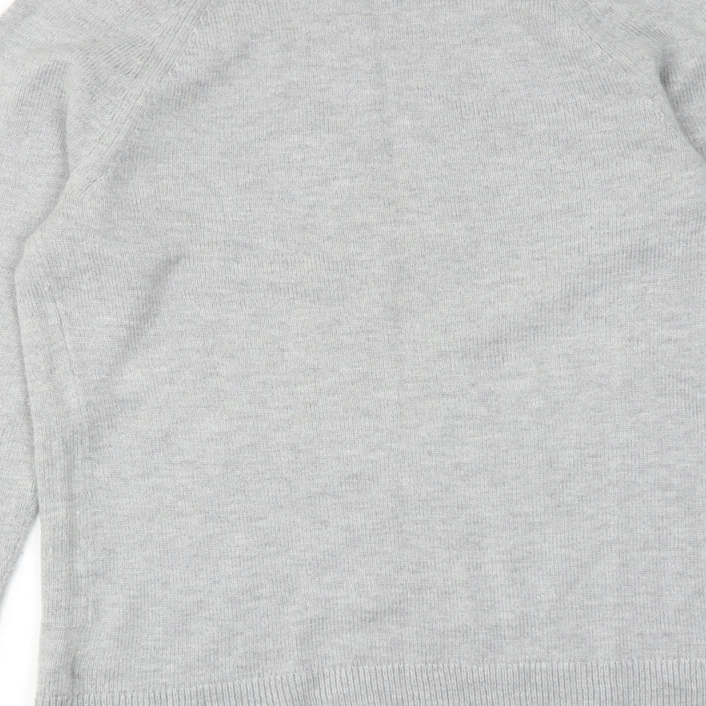 Gap Womens Grey Round Neck Nylon Pullover Jumper Size M