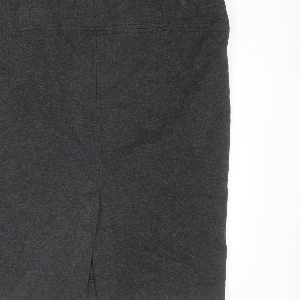 Zara Womens Grey Polyester Straight & Pencil Skirt Size XL