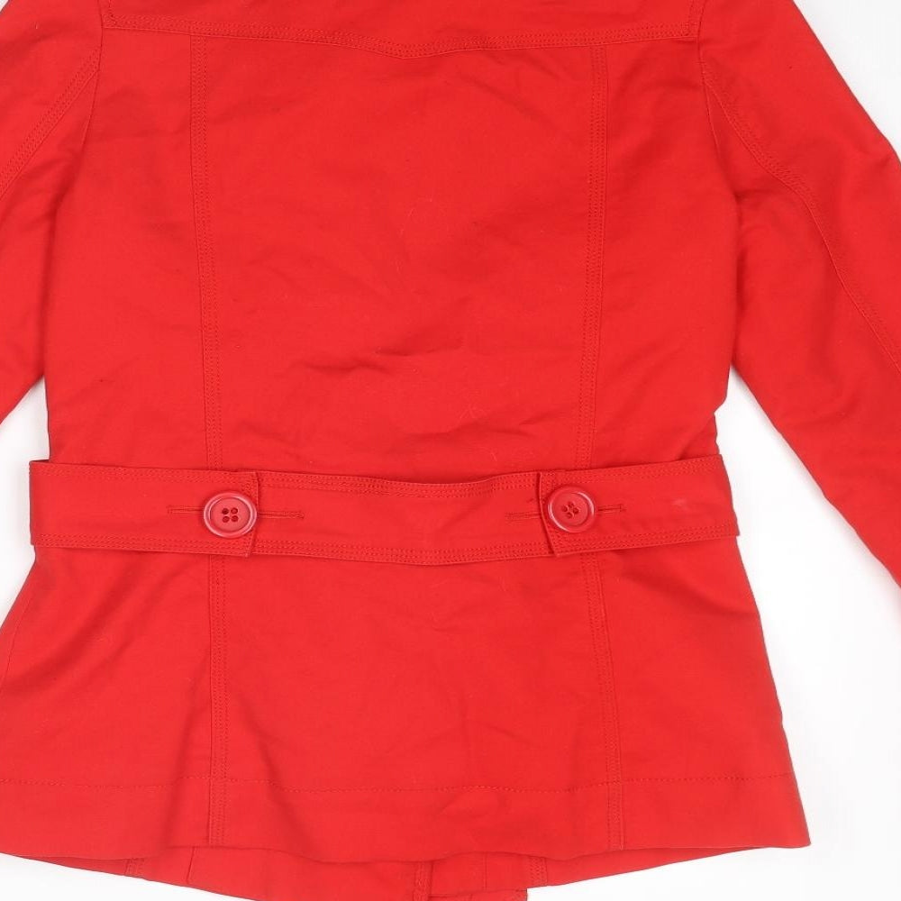 Oasis Womens Red Jacket Size S Button