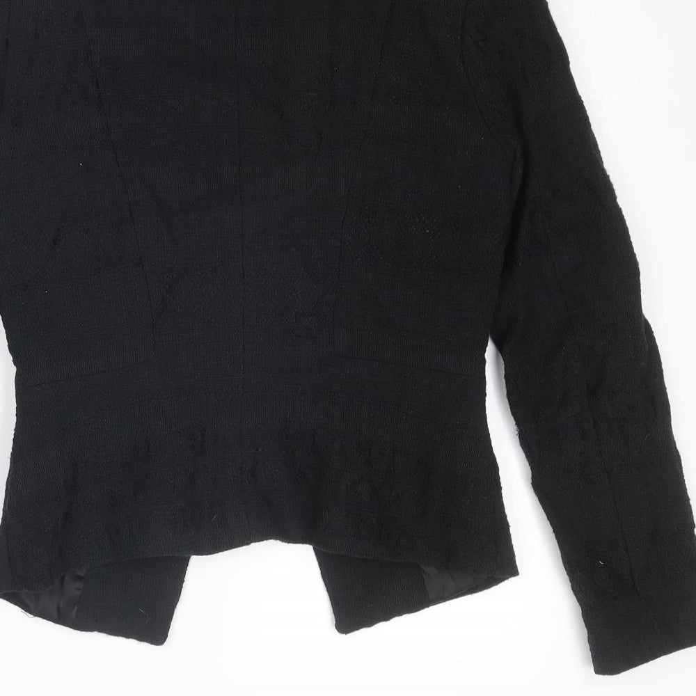 H&M Womens Black Jacket Blazer Size 6
