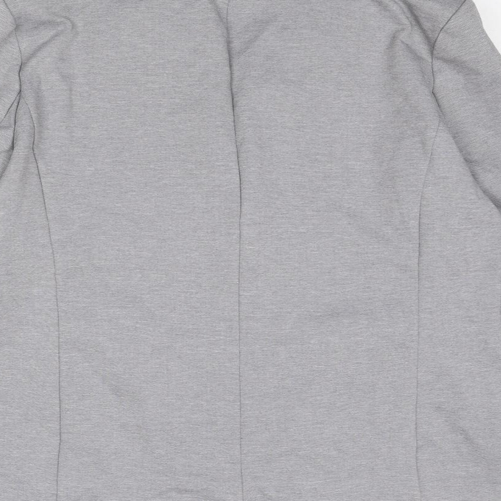 Cream Womens Grey Jacket Blazer Size XL Button