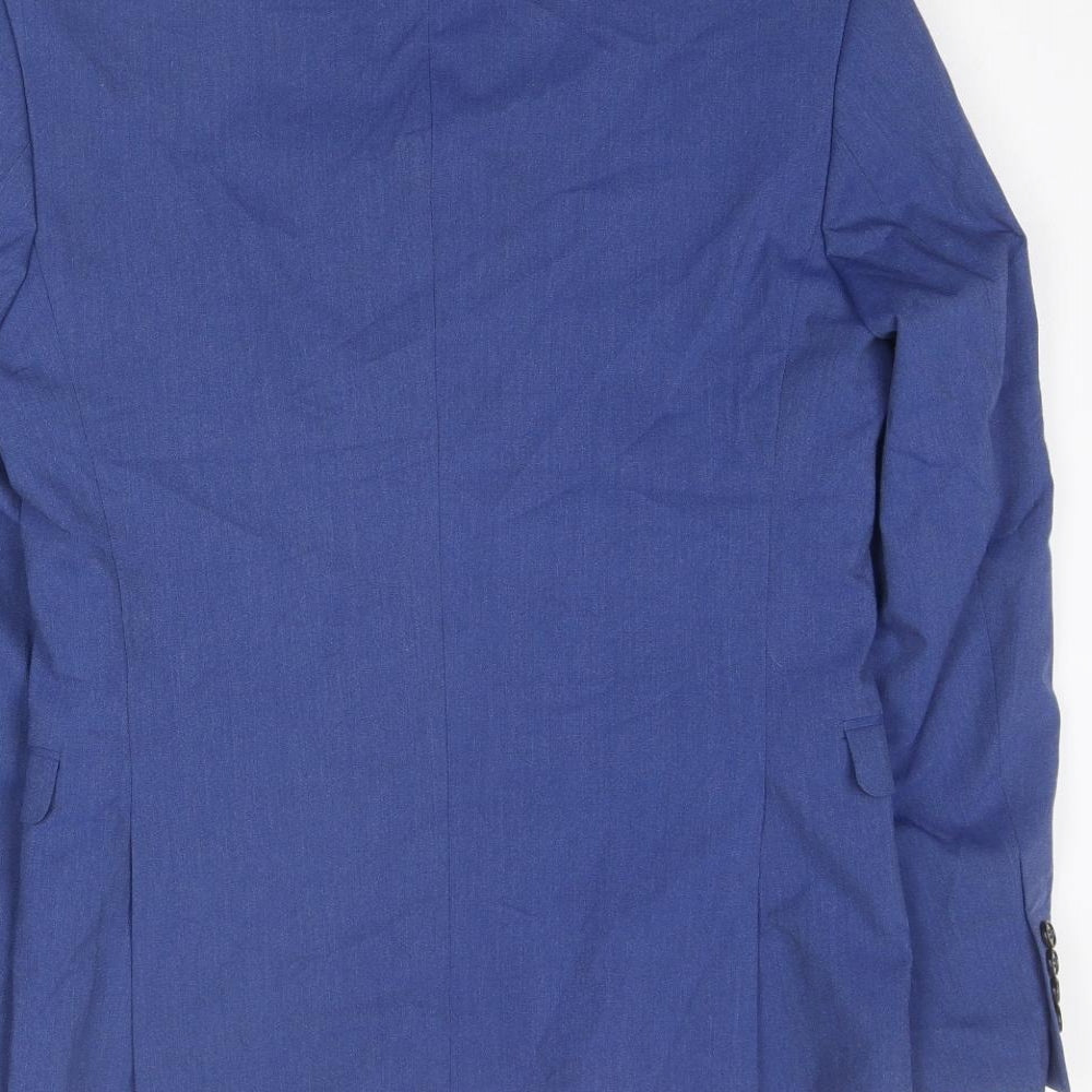 Selected Homme Mens Blue Polyester Jacket Suit Jacket Size 34 Regular