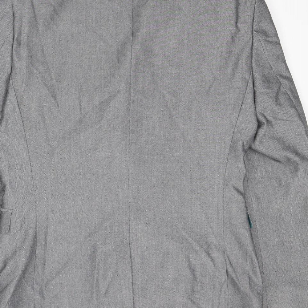 NEXT Mens Grey Polyester Jacket Suit Jacket Size 38 Regular