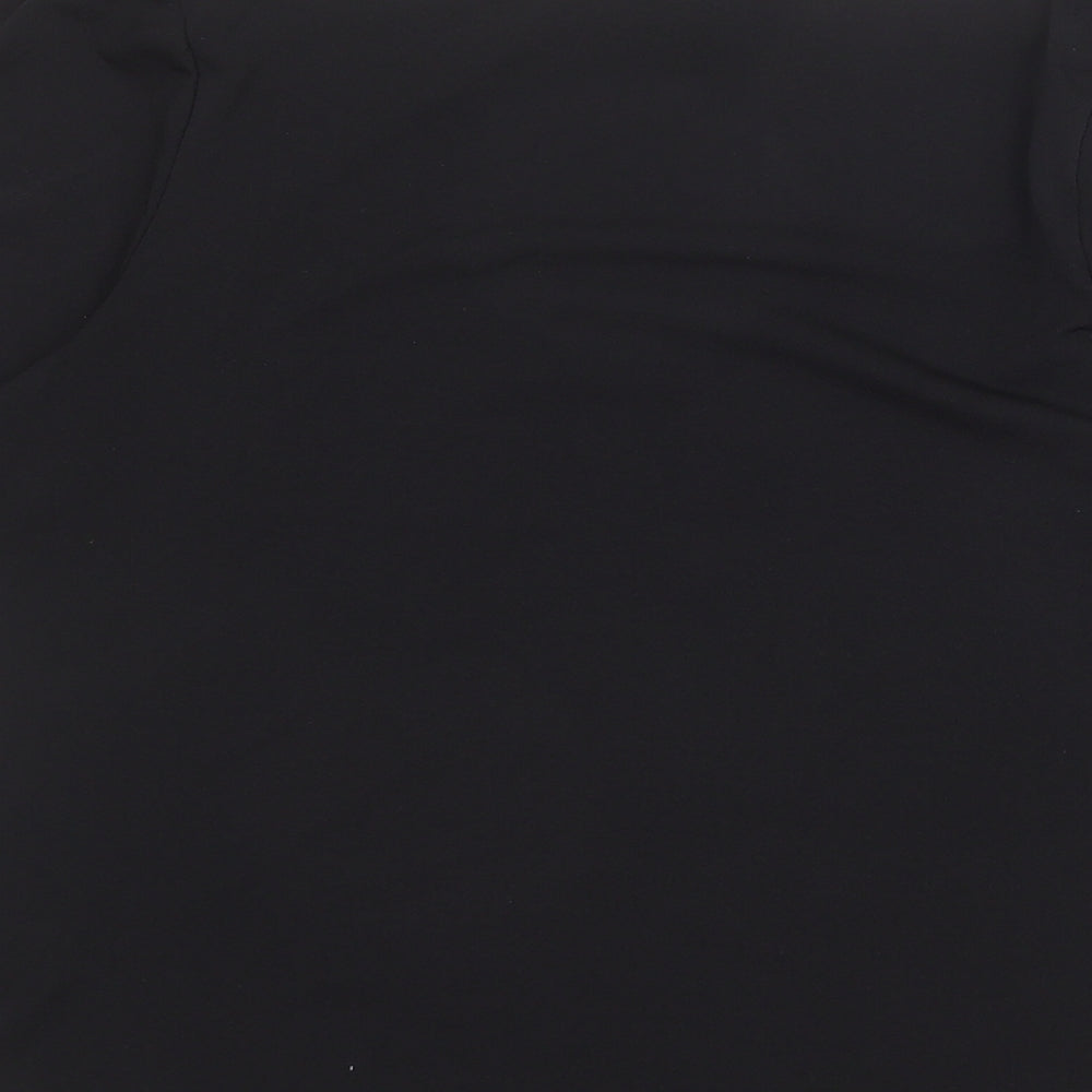 H&M Womens Black Polyester Basic Blouse Size S Round Neck