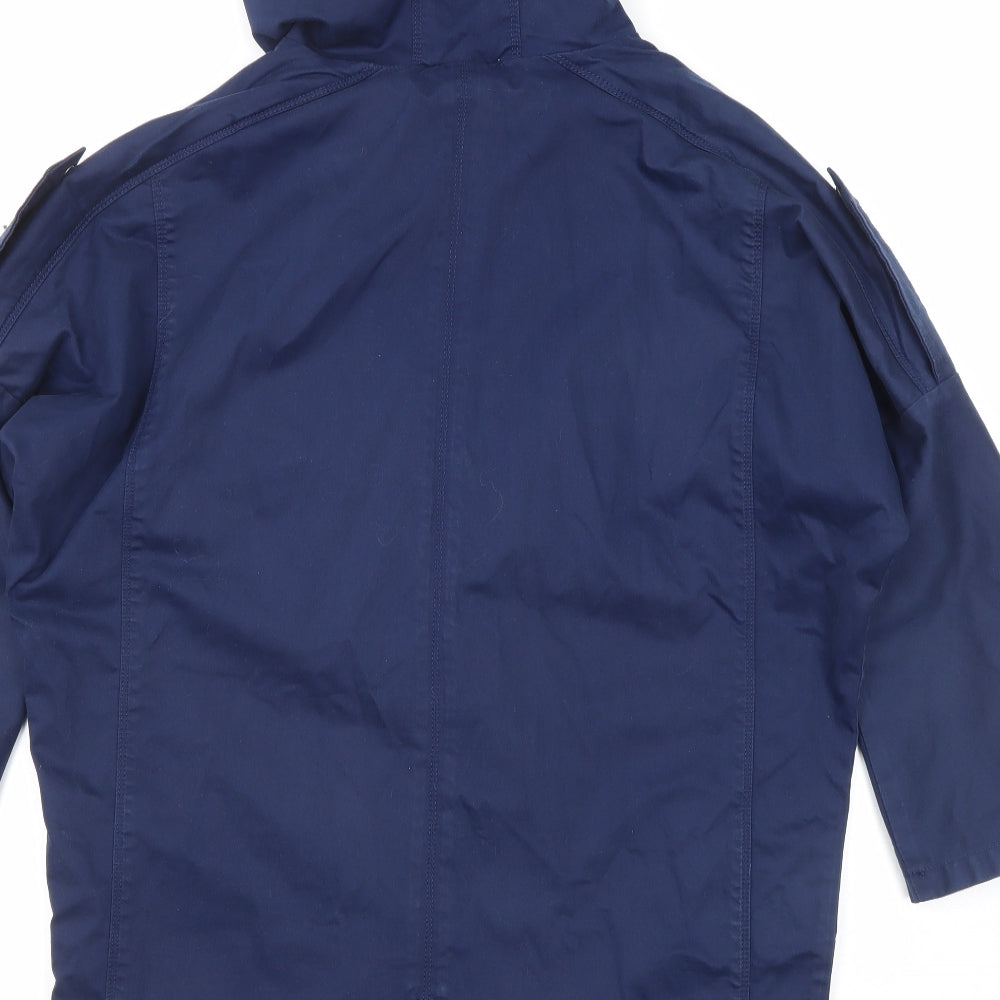 Limited Collection Womens Blue Overcoat Coat Size 8 Zip