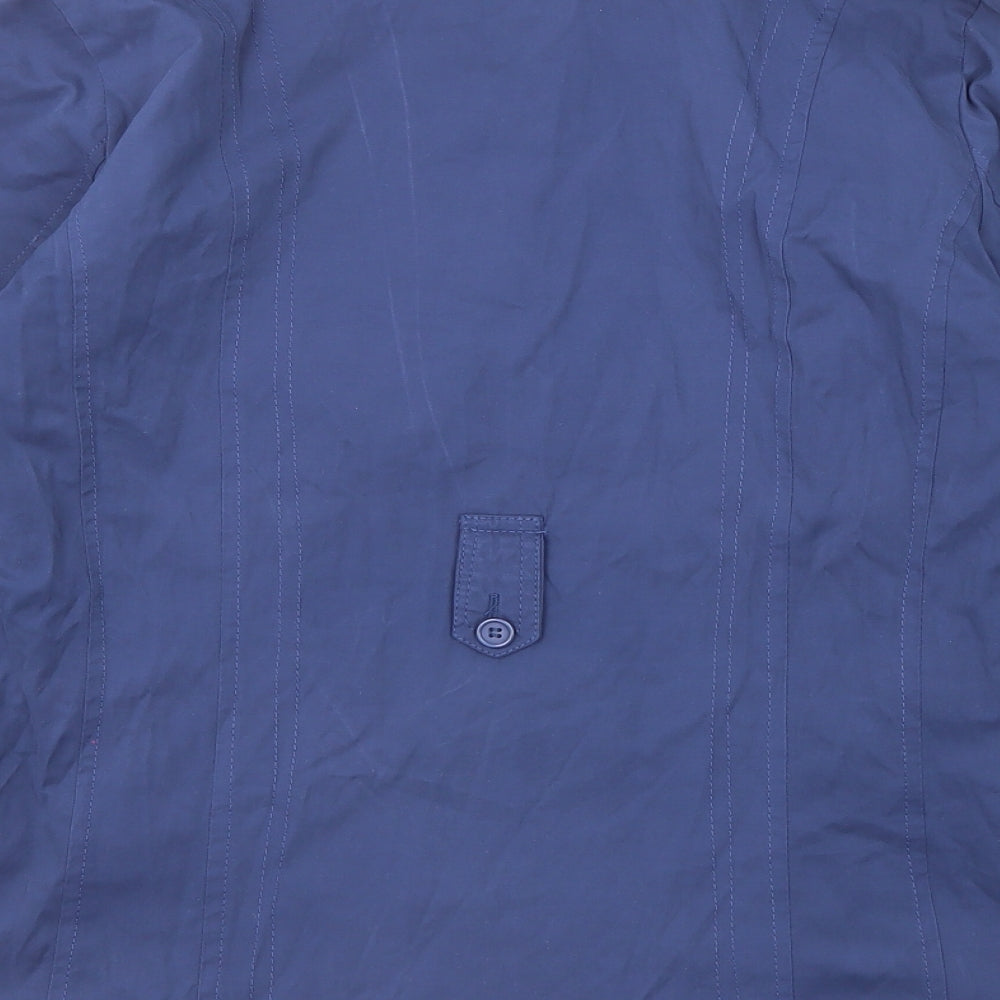 Janique Womens Blue Jacket Size 12 Button