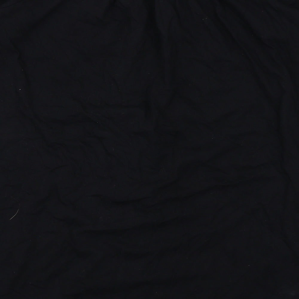 ASOS Womens Black Cotton A-Line Size 10 Boat Neck Pullover