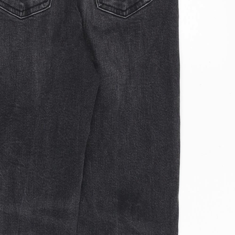 River Island Mens Grey Cotton Skinny Jeans Size 30 in L32 in Regular Button