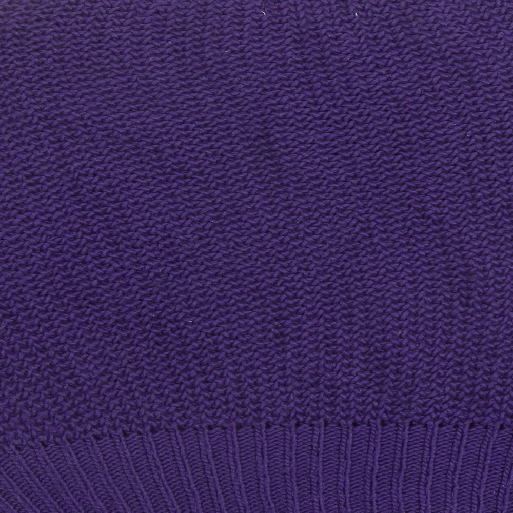 Isabella D. Womens Purple Boat Neck Acrylic Pullover Jumper Size S