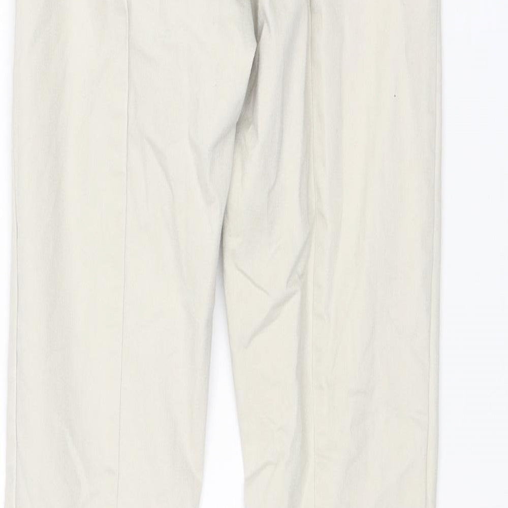 H&M Womens Beige Cotton Chino Leggings Size 6