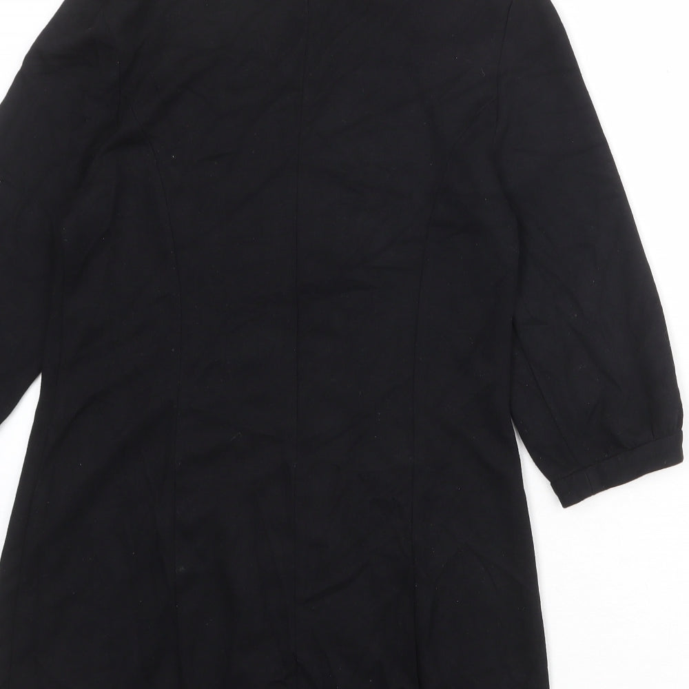 Minuet Womens Black Viscose Kaftan Size 10 V-Neck Tie