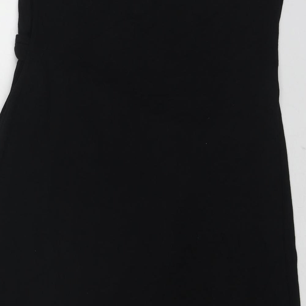 Planet Womens Black Viscose Basic Tank Size L Round Neck